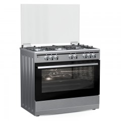 Thermogatz TGS 7301 IX . 04.401.095 Κουζίνα Ηλεκτρική 95lt με Εστίες Αερίου 90cm
